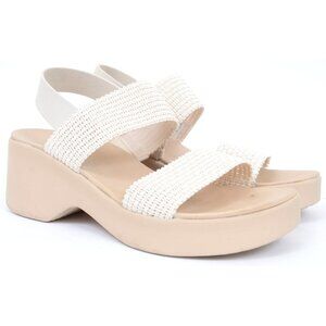 Skechers Cali Day Women's 10 Luxe Foam Comfort Slingback Platform Sandal Vegan